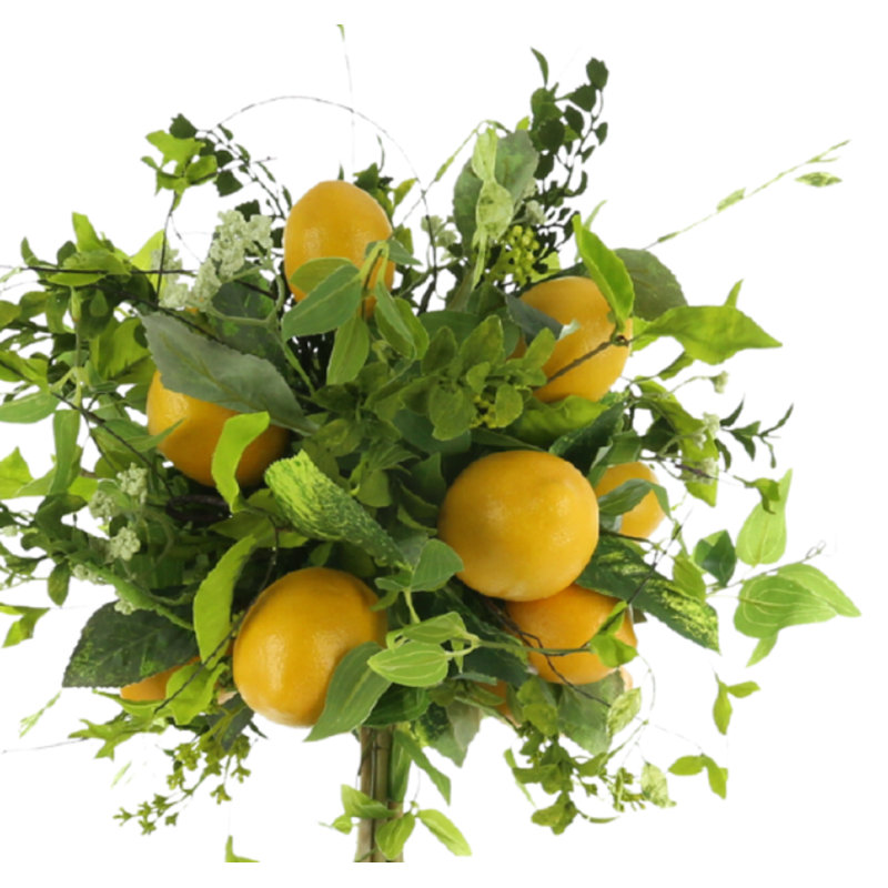 Topiaire citron Garnes dans un vase à piédestal décoratif