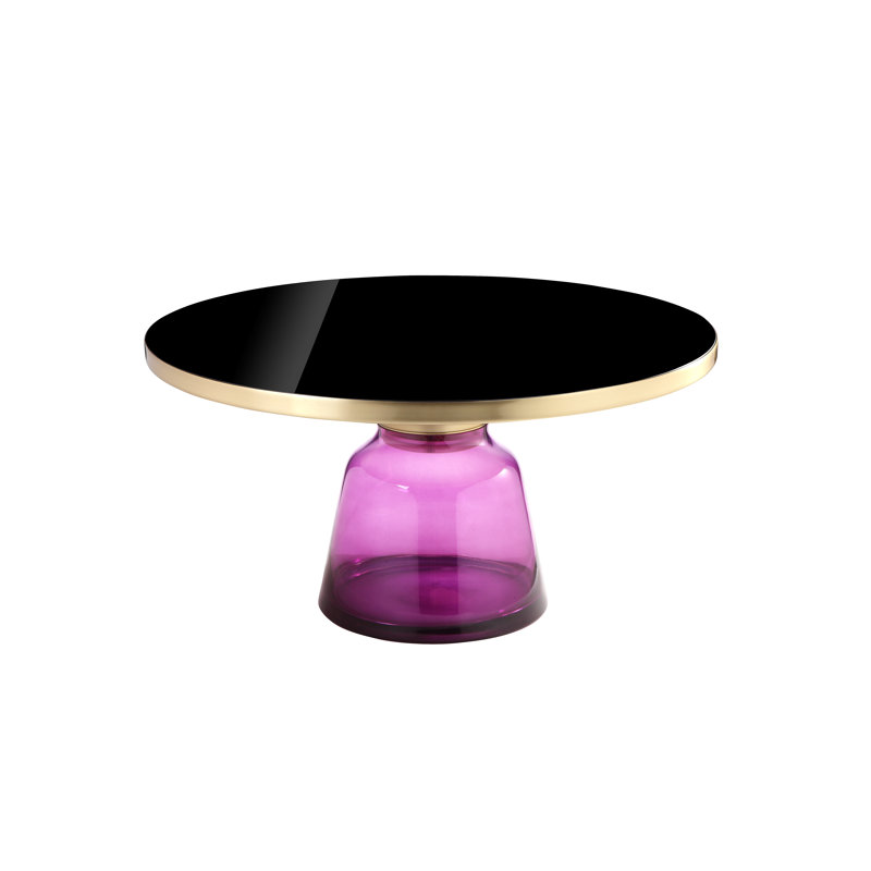 Gbelinda Coffee Table Gray Glass, Purple