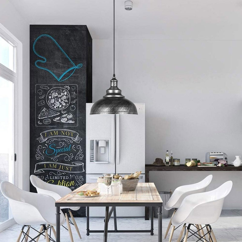 Ensemble de 2 luminaires suspendus Modern Modern, Argent brossé