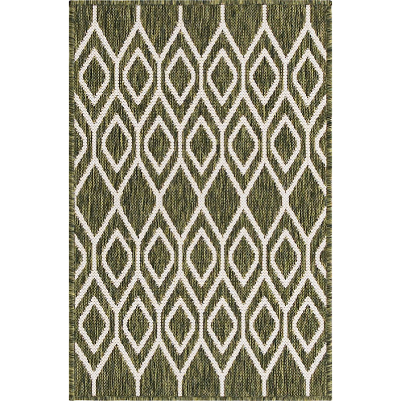 Outdoor Destiny Area Rug Clover Color, Rectangle 2'2" x 3'