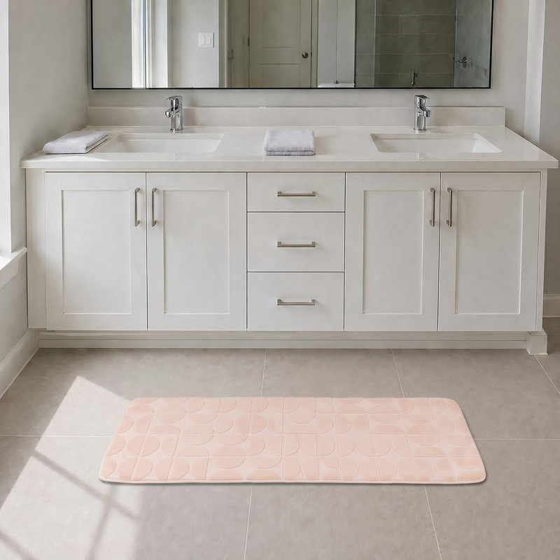 Tapis de salle de bain Demi-Lune, Rosé