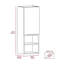 Armoire de salle de bain Mila, deux tablettes intérieures, deux tablettes extérieures, armoire à une porte - gris clair