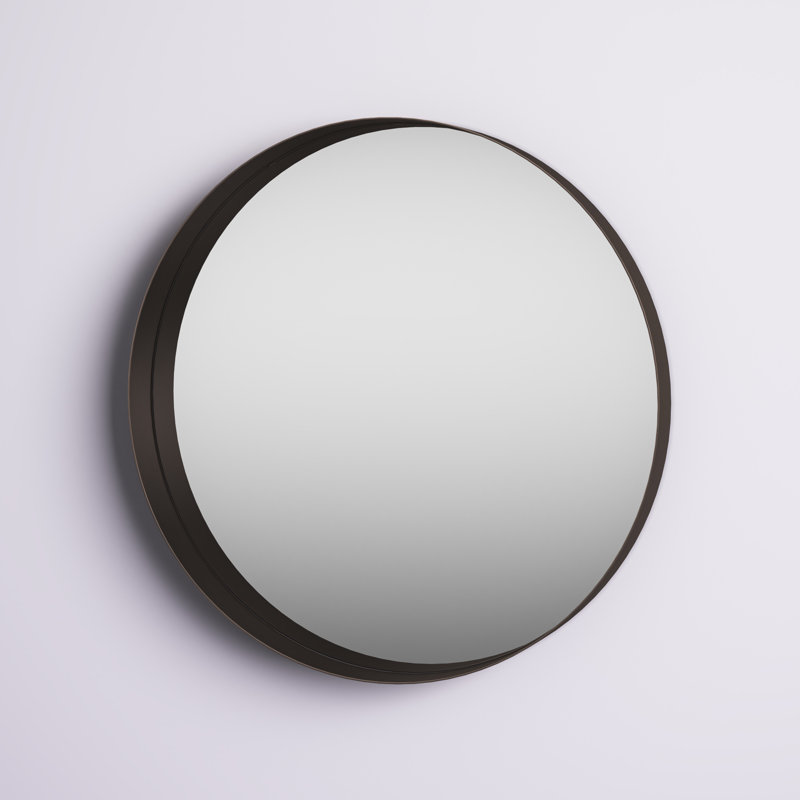 Adaline Metal Flat Wall Mirror, Bronze