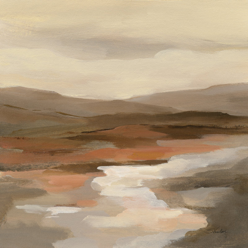 " Cinnamon Riverbank I " Painting Print, 12" H x 12" W