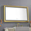  Miroir de salle de bain à DEL avec cadre en aluminium, miroir de meuble-lavabo mural, antibuée, mémoire, 3 couleurs, gradation continue-986044215-986044222