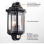 Matte Black 40cm H Outdoor Sconce