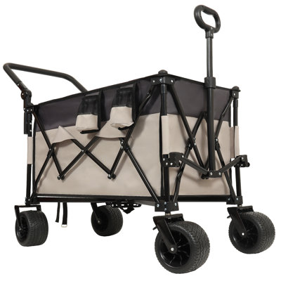 Multi-Functional Push-Pull Folding Wagon Cart With Rotating Handle & 360° All-Terrain Wheels – Heavy-Duty, Adjustable Design, Large Capacity For Transport, Groceries, And Outdoor Use
