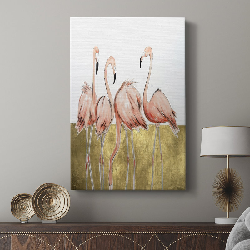 Flamant rose I - galerie Cavas sur mesure, H 36 po x l 24 po