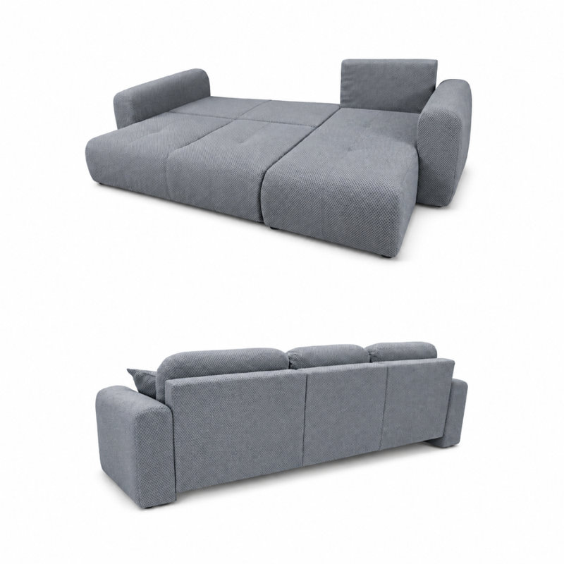 Ronnell 3 Seater Sofa Bed, Right Hand Facing Corner Sofa