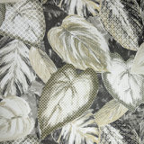 Pepper Glass Bead Finish Ficus Leaf Vita Wallpaper Roll