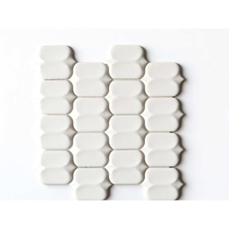 Carreau de mosaïque en porcelaine à bord droit classique 12 "x 12" Classical Lantern
