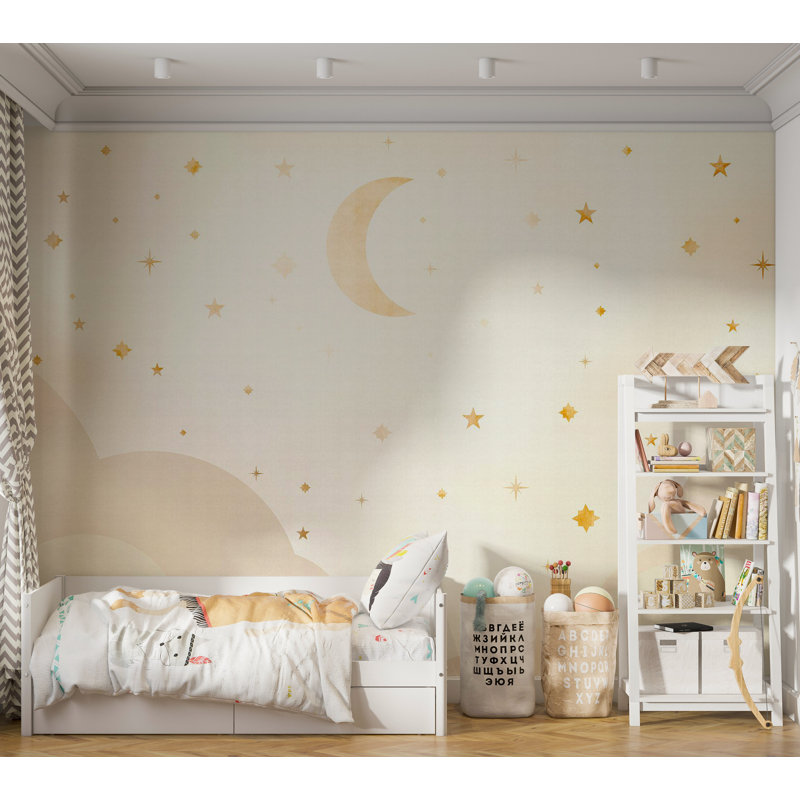 Peel & Stick Kids Wall Mural - Starry Night, 100" L x 135" W
