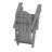 Mallette Adirondack Wood Texture HDPE Foldable Chair Pit Chair with Cup Holder-103547248