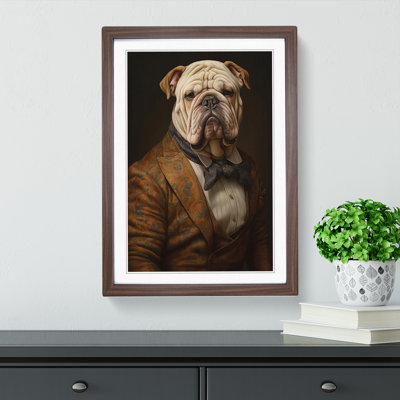 British Bulldog Classicism - Framed Print