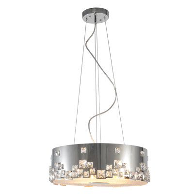 Wesham 5 - Light Dimmable Drum Chandelier
