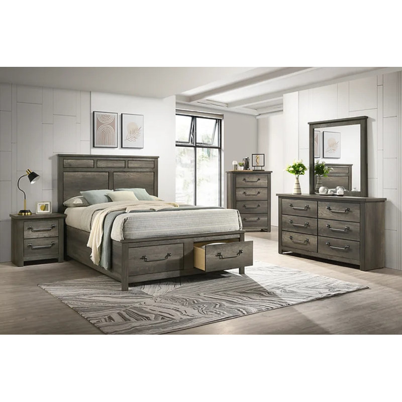 Collection de chambre à coucher pour grand lit 4 pièces Velva Abbey