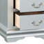 Table de chevet Platinum pour chambre à coucher - 2 tiroirs, bois massif 2 en bois, style chic