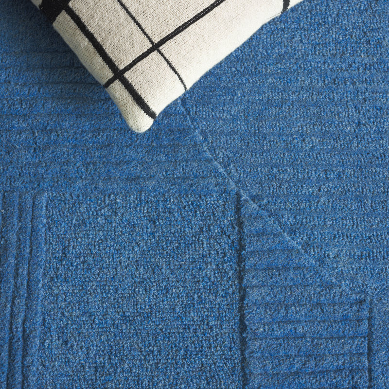 Tapis à motif géométrique touffeté à la main Ivanenko , Rectangle 4pi x 6 pi