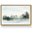 Evergreens In The Distance I - Matted and Framed Under Acrylic Glass, Large Living Room Wall Art