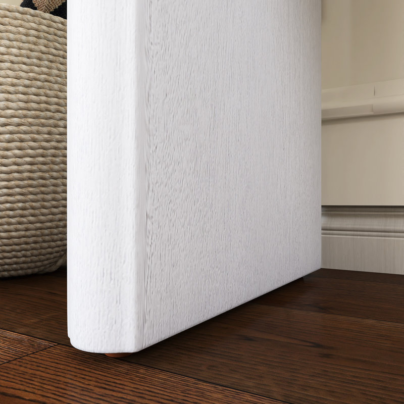 Console moderne en bois 47,8 "avec tablette robuste, Blanc antique