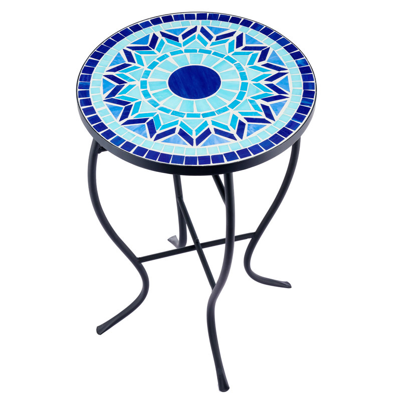Bribie Patio Side Table, Blue