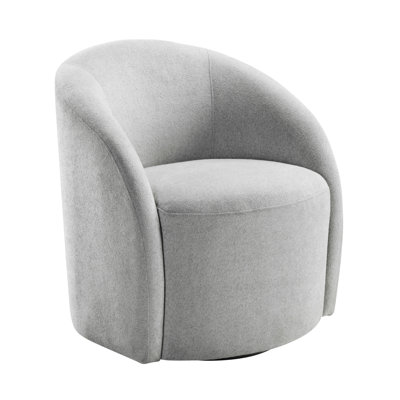 Fauteuil pivotant gris de luxe, rembourrage en mousse, meubles en bois massif et en métal, rembourré, contreplaqué