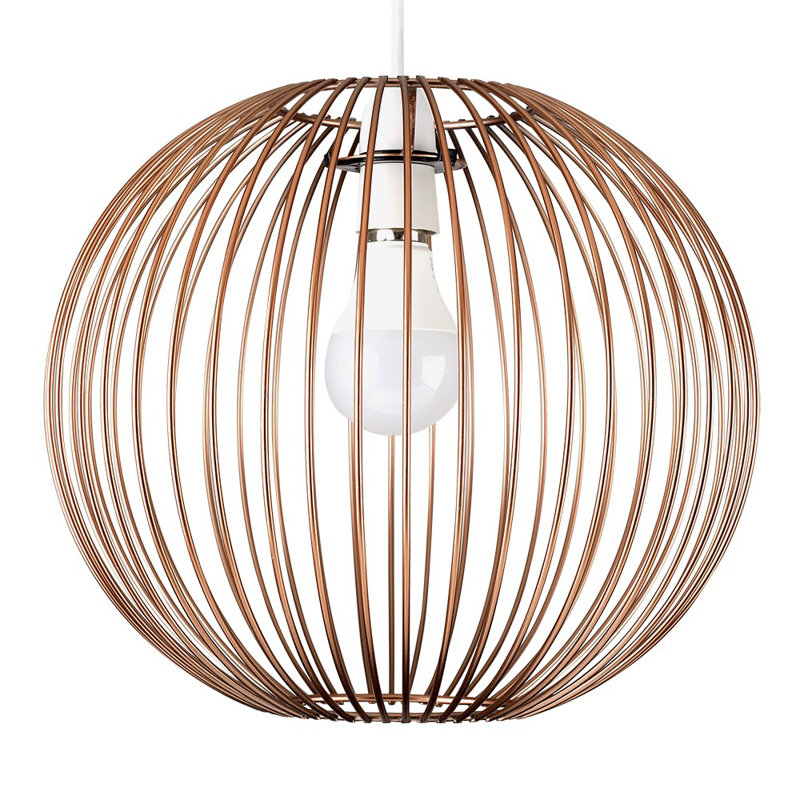 Ireland 27cm H Metal Round Pendant Shade ( Screw On ), Copper, No Bulb