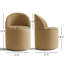 Chaise pivotante en lin avec roulettes cachées-421601431-435872614