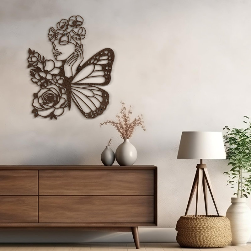 Wall Decor Metal, 36" H x 24" W x 0.05" D, Bronze