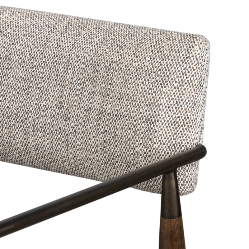 Waldon Stool, Counter Stool (27.68" Seat Height), Altair Sienna/Polyester, Drifted Oak/Brushed Brass
