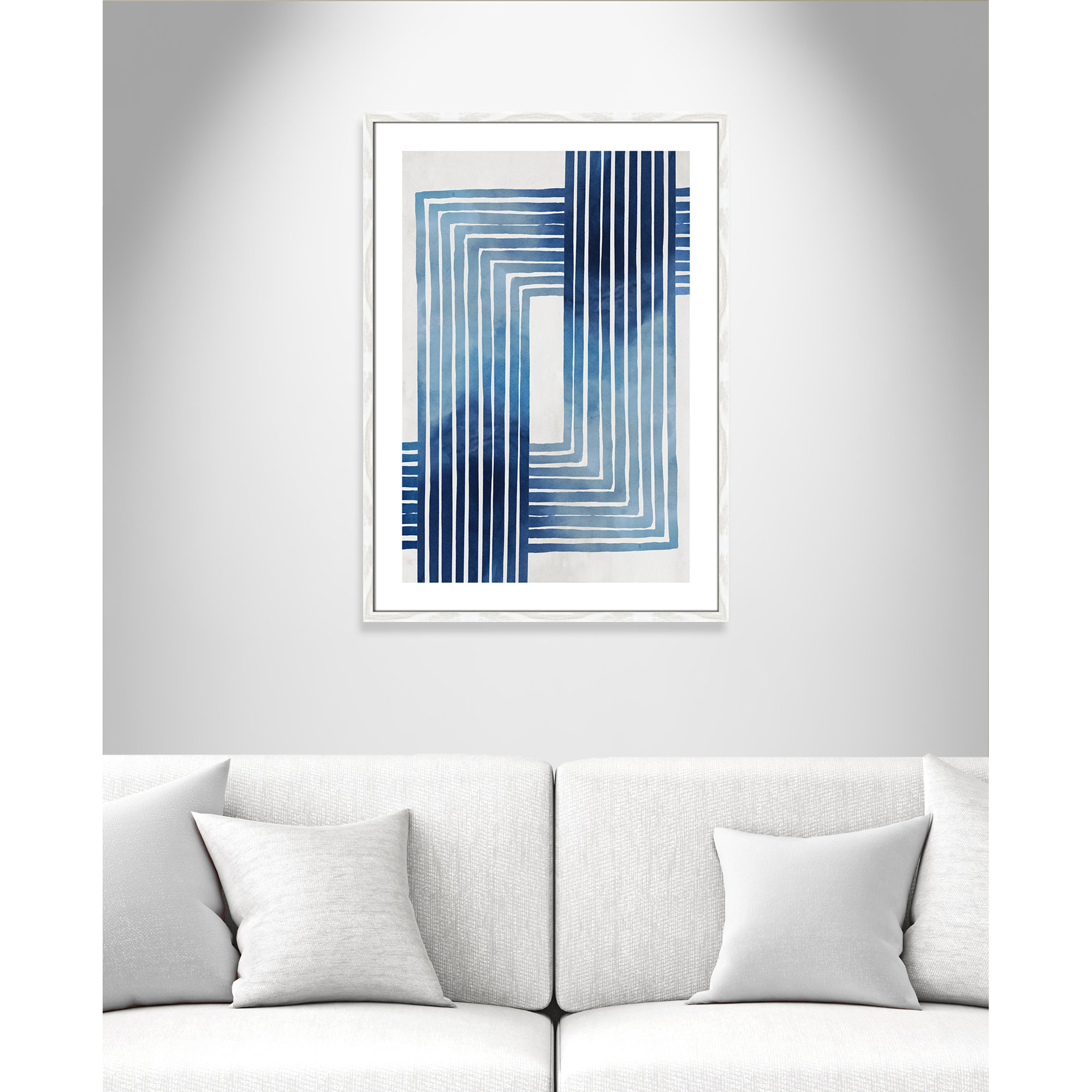 In Unison by Eva Watts - Painting Print, 35.5" H x 25.5" W x 0.75" D, White Wood Framed Paper