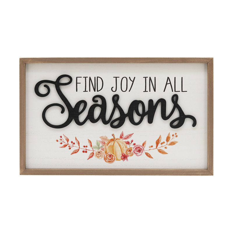 «Find Joy In All Seasons», affiche murale