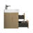Modern Bathroom Desk Cabinet - 24" Natural Oak With Integrated Basin Sink Wall Mounted Style-79366076-79366077