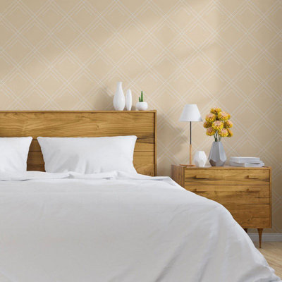Geometric Art Deco Peel & Stick Wallpaper N013080