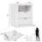  Fluted Nightstand, Curved Night Stand With Charging Station Lighting, Wood Side Table With 2 Drawers, Modern End Table Storage Cabinet For Bedroom(1, White)-838512809-809593540