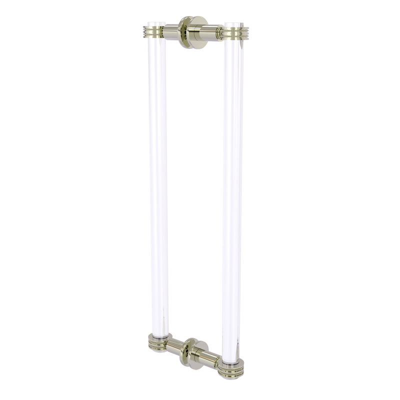 Poignée de porte de douche dos à dos Margolis, Nickel poli, H 19 po x l 1,7 po x P 7 po