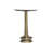 Clover Genuine White Marble Accent Table with Brass Pedestal Base – Modern Luxe Round Side Table 