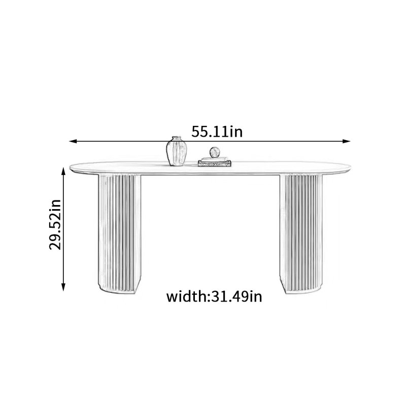 Table de salle à manger Simple, H 29,52 po x L 55,11 po x l 31,49 po