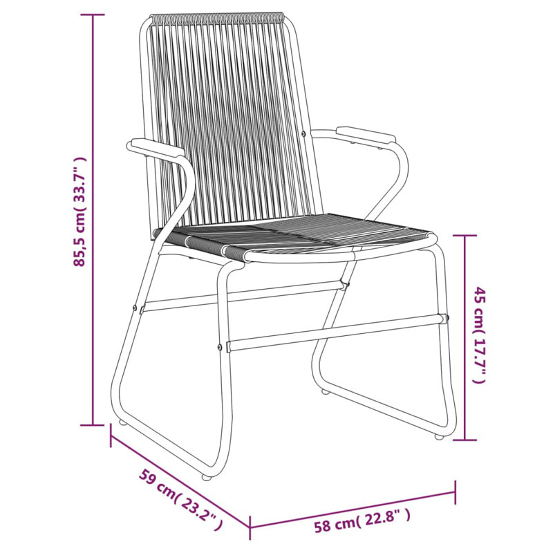 Ensemble repas d'extérieur rectangulaire Catarcio, L 78,7 po x l 39,4 po x H 29,1 po, 8