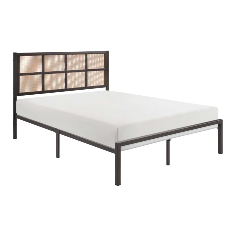 Grand lit plateforme Sanibel, Queen, Bronze