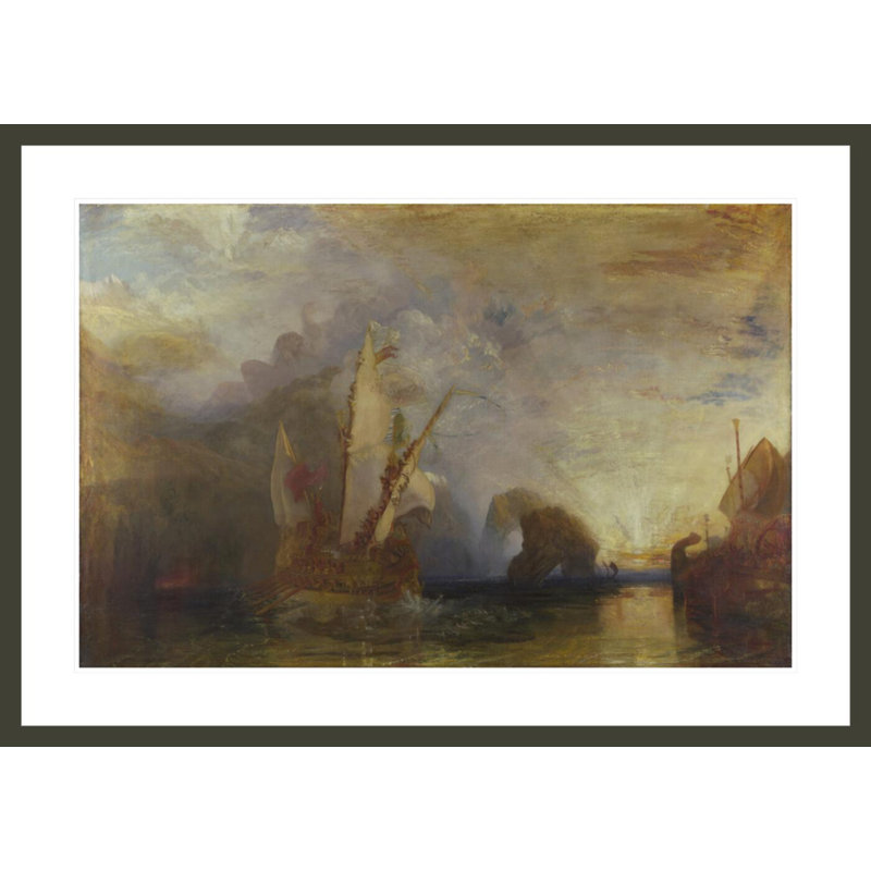 «Ulysses moquer Polyphemus - Homer's Odyssey» par Joseph Mallord William Turner - impression giclée encadrée