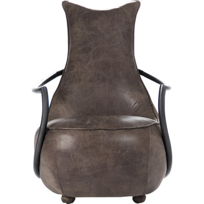 Fauteuil moderne en cuir véritable véritable italien