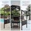 Steel barbecue Gazebo ASPE - 152cm x 244cm, black