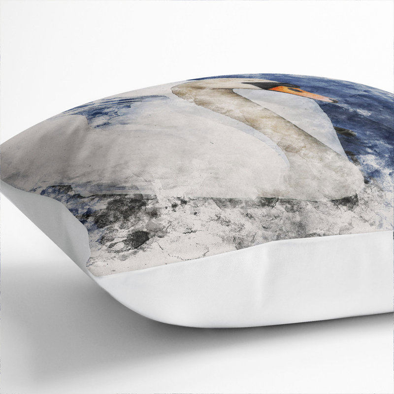 White Swan Vol.2 Scatter Cushion, 55cm H x 55cm W x 20cm D, White