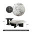 Ensemble de tables basses rondes en placage de marbre gris et blanc, table gigogne moderne avec base en placage de frêne foncé pour le salon-1447892103