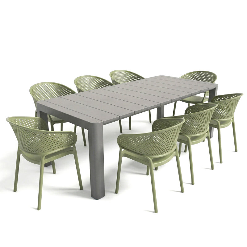Plastic Patio Dining Set Table,