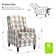Celia Upholstered Manual Recliner with Classic Wing Back and Solid Vase-Shape Wooden Legs