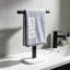 Porte-serviettes en forme de T avec base en marbre, barre porte-serviettes sur pied en acier inoxydable, porte-serviettes antirouille pour salle de bain, cuisine, meuble-lavabo, anneau porte-serviettes moderne.-136358765-136358768