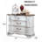 Traditional Style 1Pc Nightstand Marble Top Dovetail Drawers Ball Bearing Glide Pearl Bedroom Furniture-1307849155