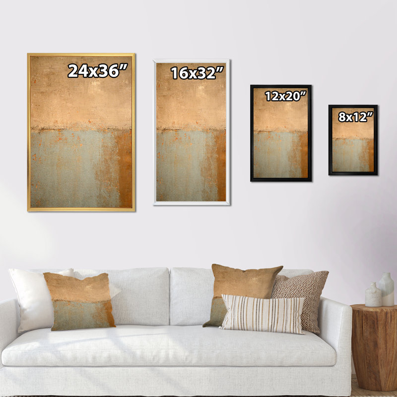 Art moderne gris et bleu II 2FDP47720, Cadre blanc, H 12 po x l 8 po x P 1 po